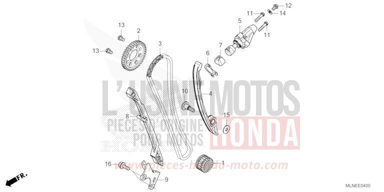 CHAINE A CAMES/TENDEUR de Africa Twin DCT GRAND PRIX RED (R380B) 2025